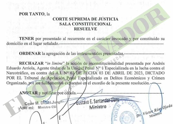 Corte rechaza acción y se abre camino para devolución de autos en causa por lavado