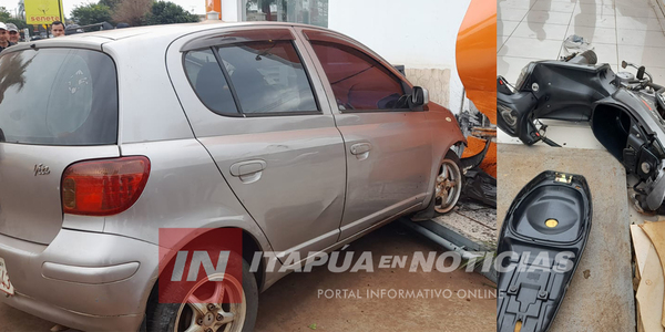 CONDUCTORA OCASIONÓ DAÑOS EN ESTACIÓN DE SERVICIO TRAS PERDER EL CONTROL - Itapúa Noticias