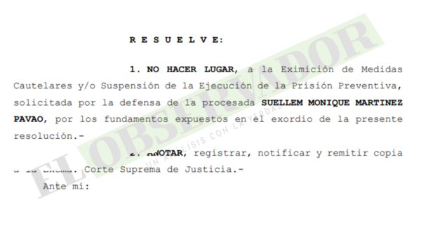 Mantienen prisión preventiva de la hija de Jarvis 