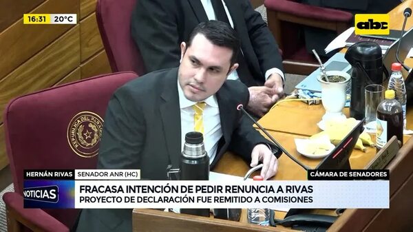 Video: en el Senado también fracasa pedido de renuncia a Hernán Rivas - ABC Noticias - ABC Color