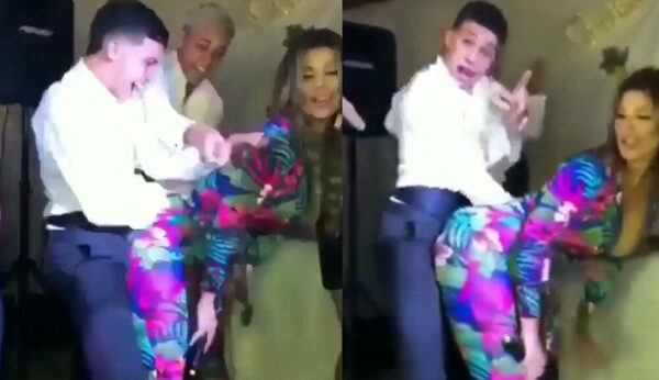(VIDEO) ¡Hasta el piso! Profesora causó escándalo por “perrear” con alumno en plena fiesta de graduación