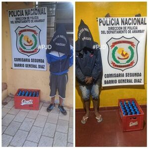 Policía detiene a dos sujetos en seguimiento a hurto en una bodega en el barrio San Gerardo