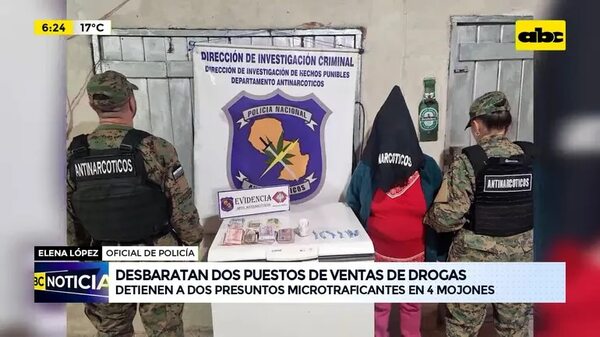 Video: Desbaratan dos puestos de ventas de drogas - ABC Noticias - ABC Color