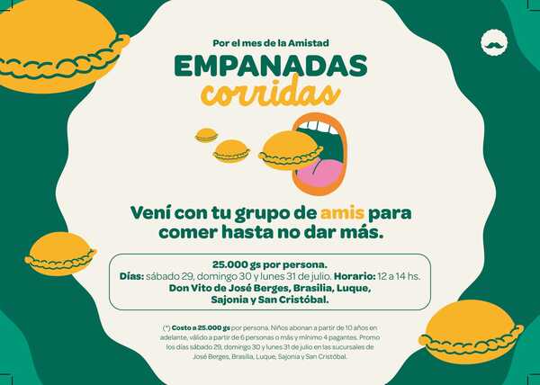 Diario HOY | Don Vito lanza “Empanadas Corridas” para celebrar el día de la Amistad