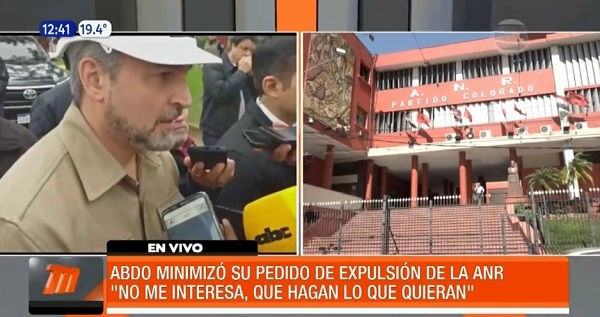 Mario Abdo dice que “no le interesa” el tema de su expulsión de la ANR