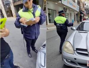[VIDEO] Periodista dijo a "zorras" que llamará a seccional para zafar de la multa