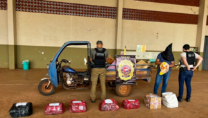 En su motocarro transportaba 100 kilos de marihuana