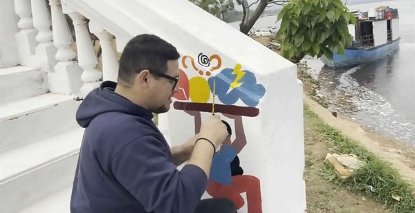 Concepción: pintan lugares emblemáticos para fomentar la salud mental - trece