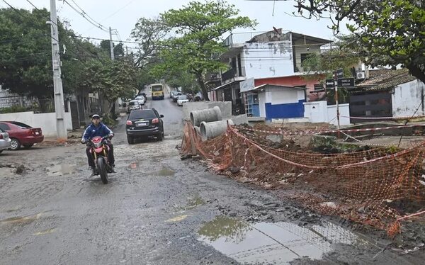 Desagüe pluvial: atraso de más de un año en obra de Nenecho - Nacionales - ABC Color