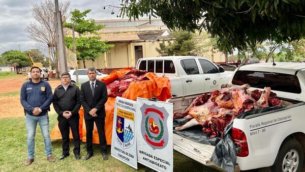 Incautan más de 1.000 kilos de carne clandestina