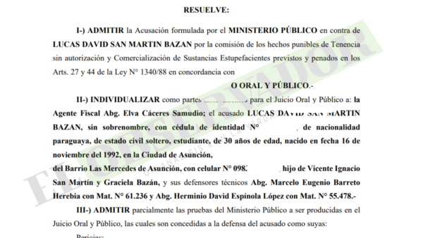 Caso Tusa: Presunto líder de red de traficantes de drogas sintéticas afrontará juicio