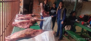 Carne producto de abigeato es repartida a comedores