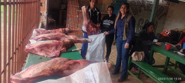 Carne producto de abigeato es repartida a comedores