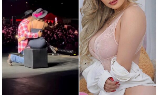 (VIDEO)Esta cuerona fue la musa del Grupo Frontera arriba del escenario