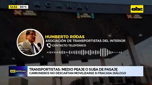 Transportistas: medio peaje o suba de pasaje - ABC Noticias - ABC Color