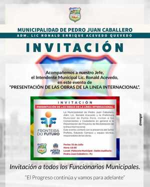 Realizarán presentación de obras en la línea internacional - Radio Imperio