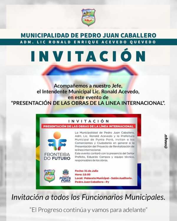 Realizarán presentación de obras en la línea internacional - Radio Imperio