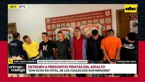 Video: Detienen a presuntos piratas del asfalto - Crimen y castigo - ABC Color