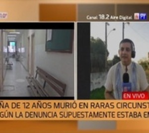 Niña de 12 años muere en extrañas circunstancias en Cordillera - Paraguay.com