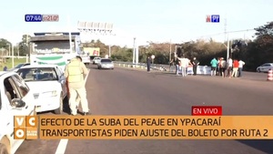 Transportistas se manifiestan contra "abusivo" reajuste peaje de Ypacaraí - Noticias Paraguay