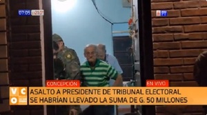 Reportan millonario asalto al presidente del Tribunal Electoral de Concepción