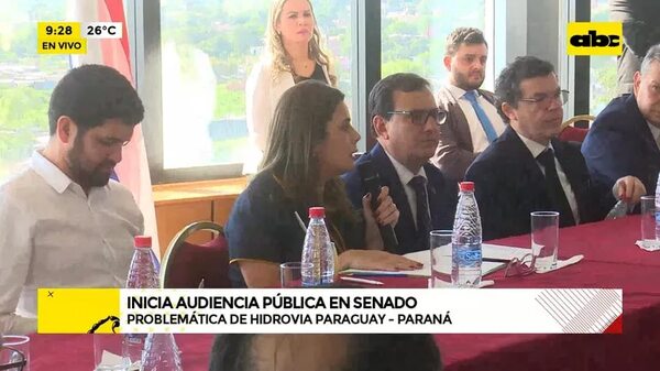 Video: Inicia audiencia pública en Senado sobre la problemática de hidrovía Paraguay- Paraná - ABC Noticias - ABC Color