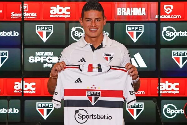 James Rodríguez presentado con el Sao Paulo: “Era un sueño poder jugar aquí en Brasil” - Fútbol Internacional - ABC Color