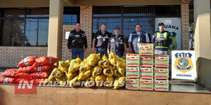 DECOMISARON VARIOS PRODUCTOS FRUTIHORTÍCOLAS EN PUESTO DE CONTROL ADUANERO DE TRINIDAD - Itapúa Noticias