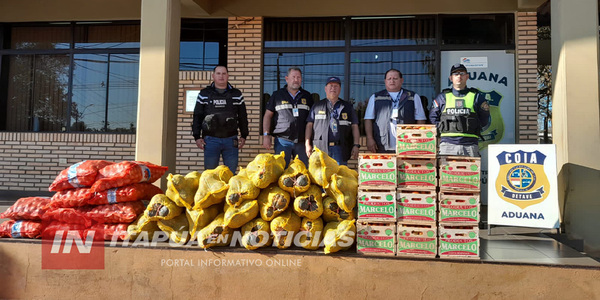 DECOMISARON VARIOS PRODUCTOS FRUTIHORTÍCOLAS EN PUESTO DE CONTROL ADUANERO DE TRINIDAD - Itapúa Noticias