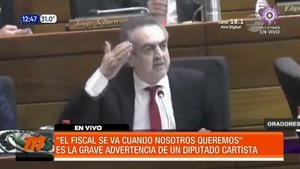 Diputado colorado asegura que fiscal general "se irá cuando ellos quieran" - Noticias Paraguay