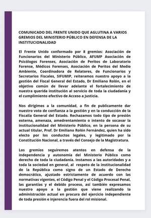 Gremios y sindicatos del Ministerio Público contra dichos de Yamil Esgaib | 1000 Noticias