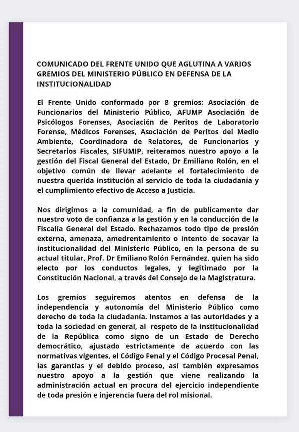 Gremios y sindicatos del Ministerio Público contra dichos de Yamil Esgaib | 1000 Noticias