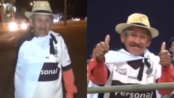 Abuelito encarnaceno caminó 10 kilómetros para ver a Olimpia