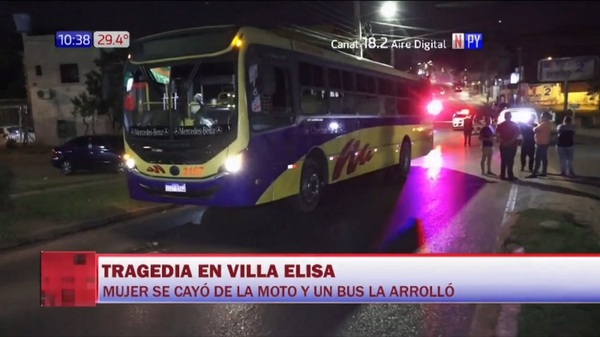 Mujer muere arrollada por un bus en Villa Elisa - Noticias Paraguay