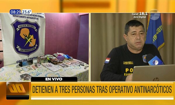 Detienen a tres personas tras operativo antinarcóticos en Asunción | Telefuturo