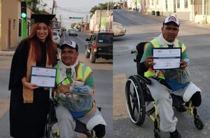 Joven se gradúa y corre hacia la calle donde su padre vende periódicos para dedicarle su título - Noticiero Paraguay