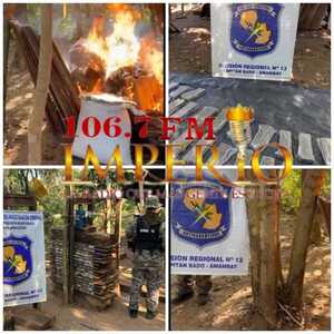 Antinarcóticos sacó de circulación más de 1.500 kilos de marihuana en Karapaí - Radio Imperio 106.7 FM