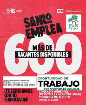 Invitan a "SANLo EMPLEA" - San Lorenzo Hoy