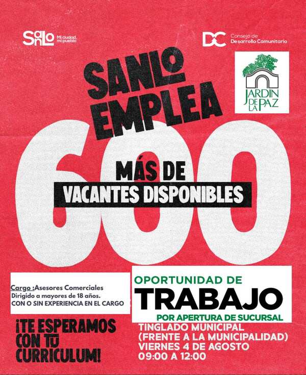 Invitan a "SANLo EMPLEA" - San Lorenzo Hoy