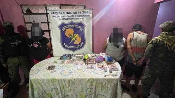 Caen tres presuntos microtraficantes en foco de venta de drogas en Asunción