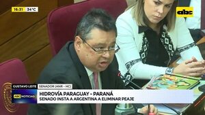Video: Senado insta a eliminar peaje en la hidrovía - ABC Noticias - ABC Color