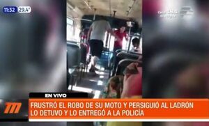 Frustró el robo de su moto y persiguió al ladrón | Telefuturo