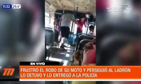 Frustró el robo de su moto y persiguió al ladrón | Telefuturo