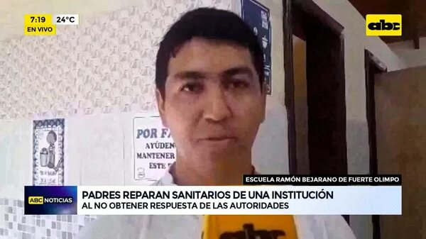 Video: Padres reparan sanitarios de una institución de Fuerte Olimpo - ABC Noticias - ABC Color