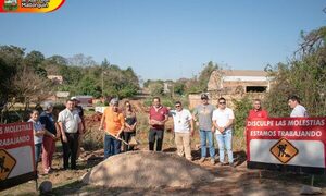 Realizan palada inicial para construcción de puente en Mallorquín