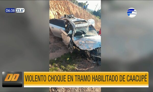 Violento choque en tramo habilitado de Caacupé | Telefuturo