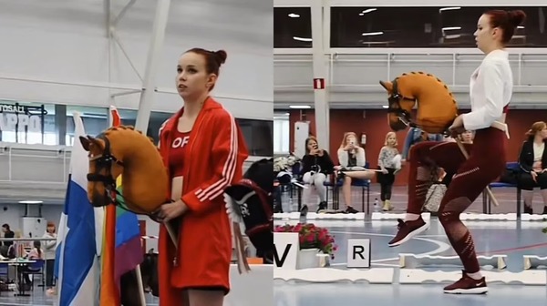 Diario HOY | “Equitación Vegana”: cómo se juega el curioso deporte con caballos de madera