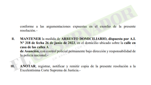 Niegan a fiscal Ana Girala de permiso dentro de su arresto domiciliario