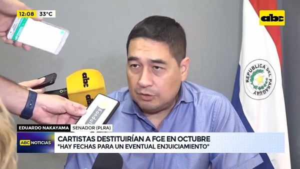Cartismo buscará enjuiciar al Fiscal General en octubre, advierte senador