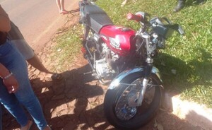 Accidente en Hernandarias deja a motociclista lesionado